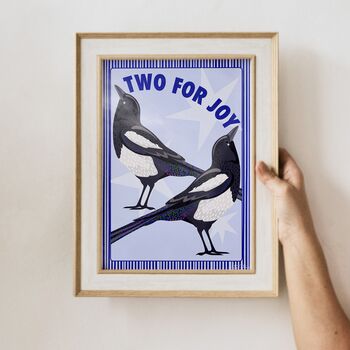 Two For Joy Baby Blue Magpie Art Print, 9 of 11