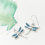 Dragonfly Turquoise Silver Necklace, thumbnail 7 of 10