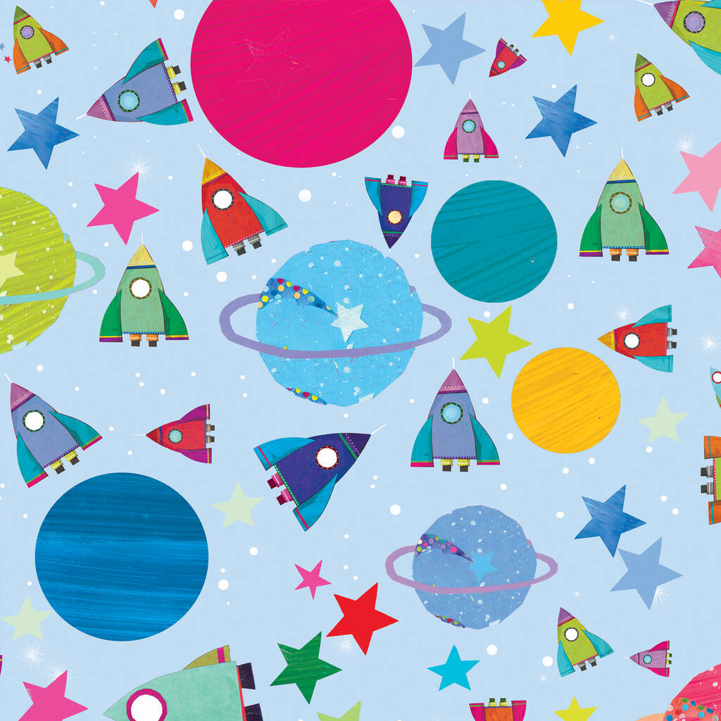 Space Gift Wrap Two Sheets By Kali Stileman Publishing ...