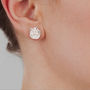 Sterling Silver Rose Stud Earrings, thumbnail 1 of 4