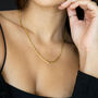 Cuban Chain Necklace, 18k Gold Plated, thumbnail 1 of 6