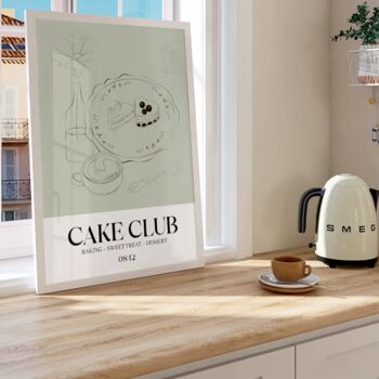 Cake Club Print Kitchen Wall Art, 7 of 7