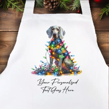 Personalised Weimaraner In Christmas Lights, 8 of 10