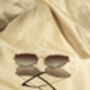 Blue Brown Gradient Tint Butterfly Cat Eye Sunglasses, thumbnail 3 of 6