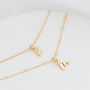 Gold Irena Script Initial Necklace, thumbnail 2 of 10