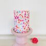 Floral Pillar Candle ~ Pinks, thumbnail 3 of 6