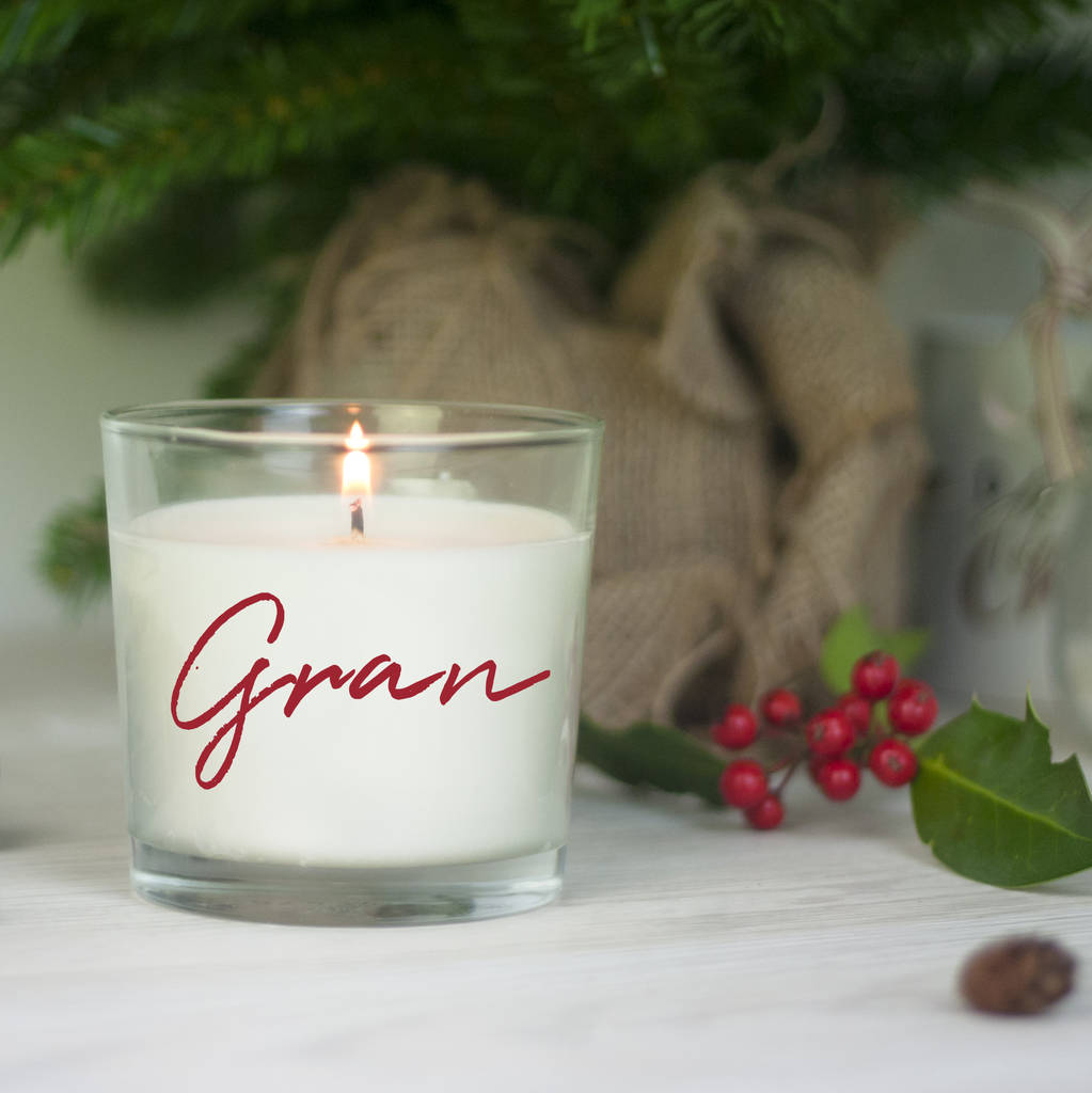 Personalised Family Name Candle By Little Pieces