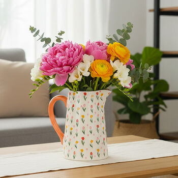 Summer Tulip Flower Vase Jug Floral Gift For Mum, 3 of 5