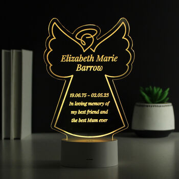 Personalised Angel Memorial LED Light, 2 of 4