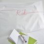 Personalised Couples Script Embroidered Pillowcase Set, thumbnail 2 of 4