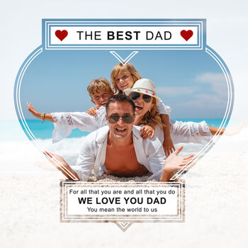 The World’s Best Dad Personalised Photo Slate Gift For Dad, 3 of 6