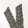 Black Floral Floral Print Cotton Wire Headband, thumbnail 5 of 5