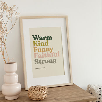 Personalised Typographic Positive Words Print, 4 of 4