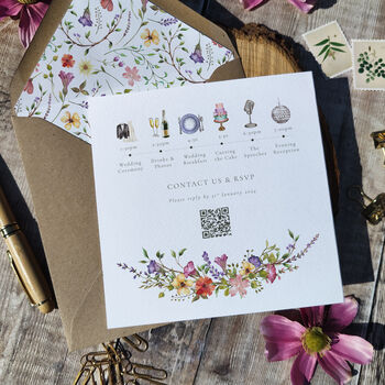 Delicate Wildflowers Square Invitation, 5 of 9