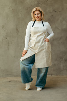 Potters Split Leg Linen Apron With Pockets, 3 of 10