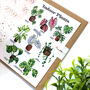 Indoor Plants Typography Card, thumbnail 1 of 9