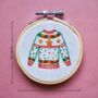 Christmas Jumper Embroidery Kit, thumbnail 8 of 8