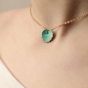 Seafoam Turquoise Leaf Necklace, 5 of 7