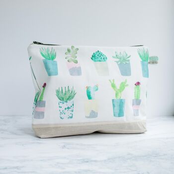 Succulent And Cactus Make Up Wash Bag, 2 of 5