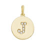 Round Cz Initial Pendant, thumbnail 10 of 12