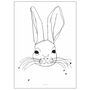 Monochrome Little King Rabbit Art Print, thumbnail 2 of 2