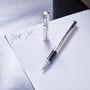Hammered Silver Personalised Roller Ball Pen, thumbnail 2 of 4