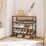 Four Tier Shoe Rack With Three Adjustable Mesh Shelves, thumbnail 3 of 8