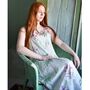 Ladies Floral Pink Palm Cotton Nightdress 'Rae', thumbnail 2 of 4