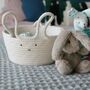 Childrens Bunny Storage Rope Basket, thumbnail 1 of 5