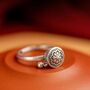 Silver Bronz Adjustable Buddhist Tibetan Spinner Monk Prayer Ring, thumbnail 9 of 9