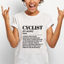 Cyclist Funny Dictionary Meaning Definition Unisex T Shirt, thumbnail 2 of 3