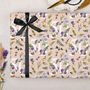 Three Sheets Of Floral 50th Birthday Wrapping Paper, thumbnail 1 of 2