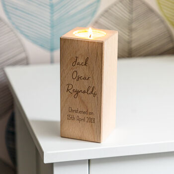 Personalised Christening Gift Candle Holder, 7 of 7