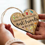 Token Gift For Best Friend Hanging Wood Heart, thumbnail 1 of 3