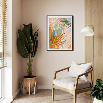 Tropical Palm Leaves Abstract Art Print, 2 of 10