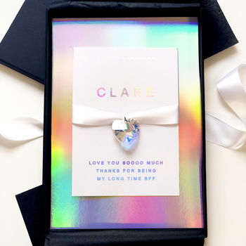 Charged Rainbow Swarovski Crystal Birthday Card, 6 of 7
