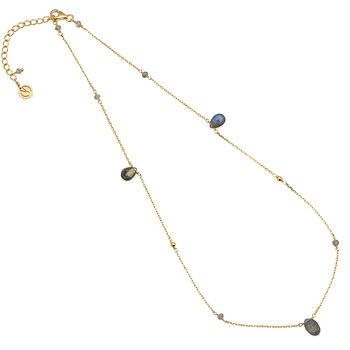 18ct Yellow Gold Plated Gemstone Necklace, 4 of 10