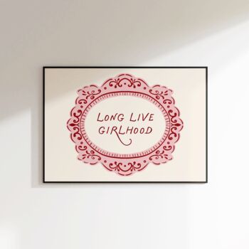 Long Live Girlhood Nursery Whimsical Print, 2 of 6