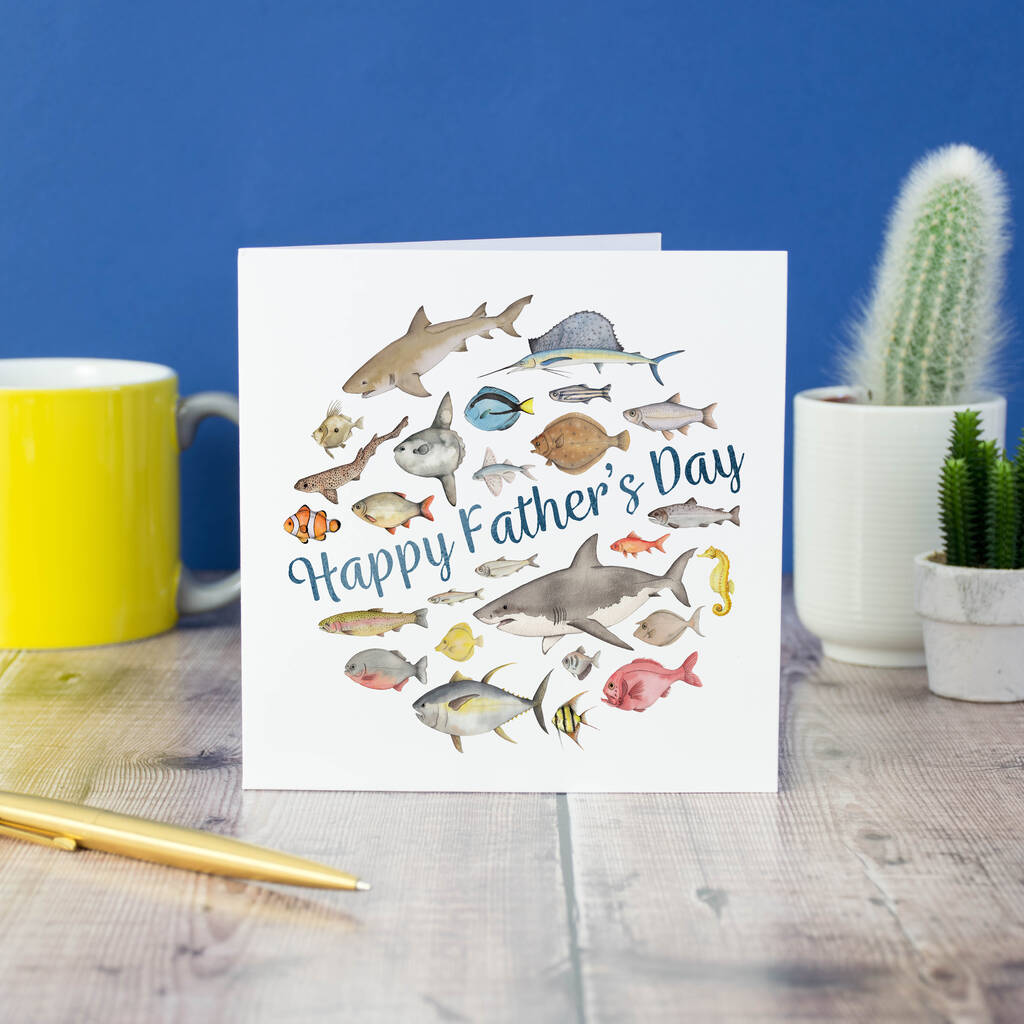 Father's Day Fish Card By Dani Williams Art & Illustration ...