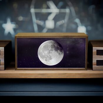 Wooden Light Box Night Light Moon, 3 of 5