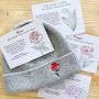 Birthday Flower Cashmere Wool Hat And Gloves Gift Set, thumbnail 7 of 10