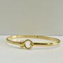 Gold Vermeil Oval Bracelet Bangle – Personalised Gift Bracelet, thumbnail 10 of 10