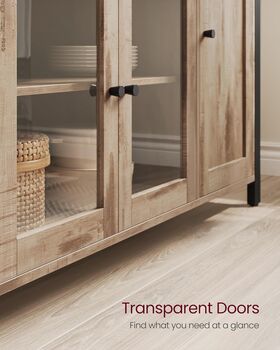 Storage Cabinet Sideboard Buffet Table With Three Doors, 5 of 8