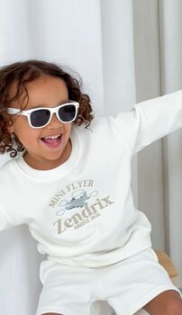 Mini Flyer Or First Time Flyer Personalised Embroidered Holiday Airport Sweatshirt Jumper, 2 of 5