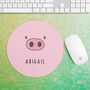 Personalised Kawaii Pig Mouse Mat, thumbnail 2 of 3