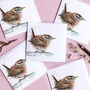 Inky Wren Blank Greeting Card, thumbnail 3 of 4