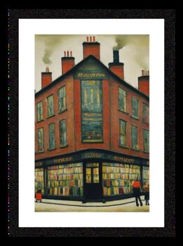 Bookshop Lowry Style Framed Art, 2 of 2