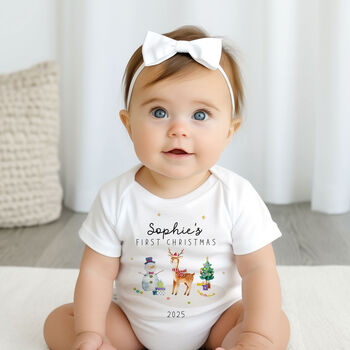 Personalised Baby’s First Christmas Gift Bodysuit, 6 of 6