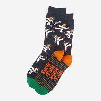 Carrate Men's Combed Cotton Funny Crew Socks, 2 of 4