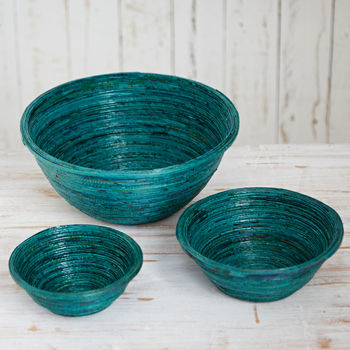 Colourful Recycled Newspaper Bowls, 9 of 9
